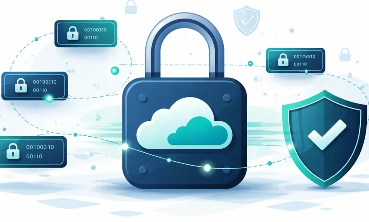Does 1Password store passwords in the cloud - encrypted cloud storage with padlock and shield