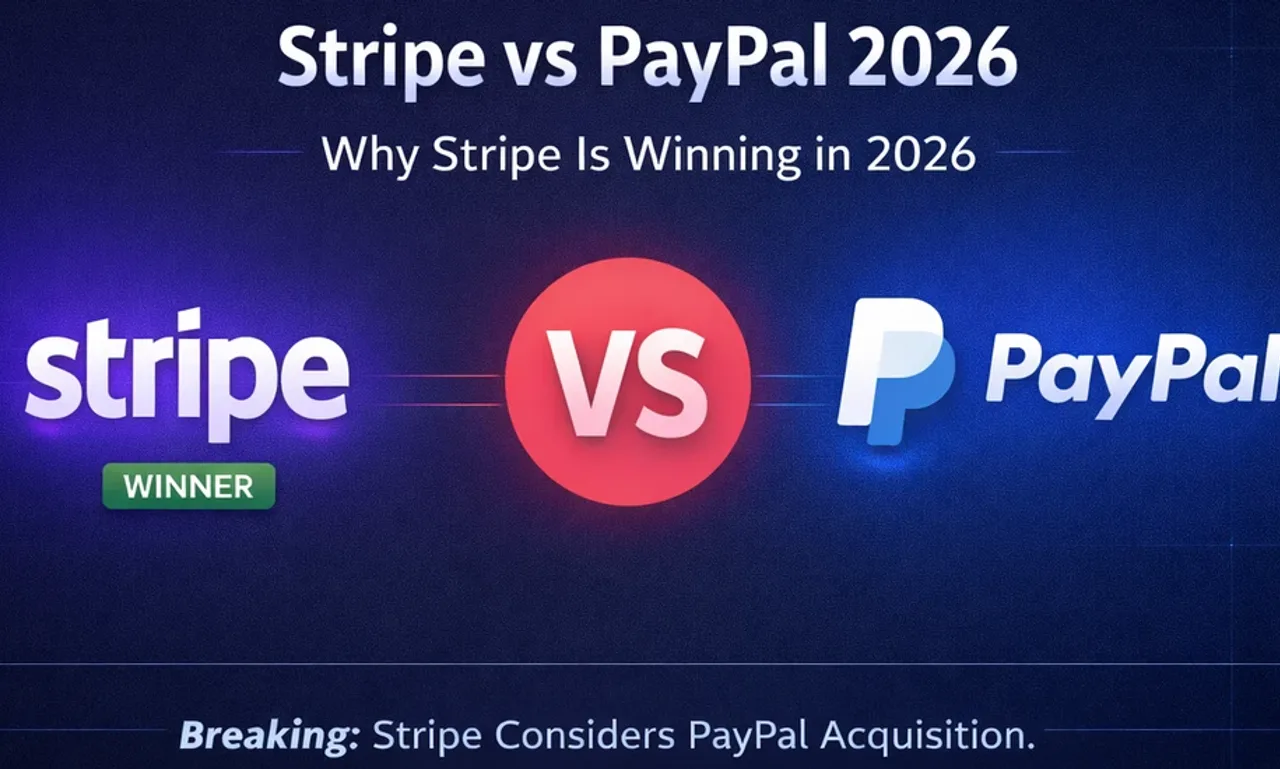 Stripe vs PayPal 2026 comparison - Stripe valued at $159B versus PayPal at $43B market cap
