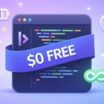 Cursor AI free plan code editor with /usr/bin/bash free badge, Tab completion icons, and usage limit indicators