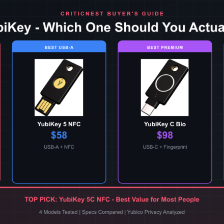 Best YubiKey comparison - 4 models with product photos, specs, and pricing