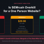 Is SEMrush overkill for a one person website? CriticNest comparison of SEMrush Pro .95/mo vs Mangools .90/mo vs free Google Search Console