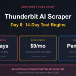 Thunderbit AI Web Scraper review, CriticNest first look of 14-day test