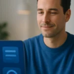 Malwarebytes 2026 review featured image showing a reassured person reviewing a clean security dashboard on a laptop in a bright minimal home office